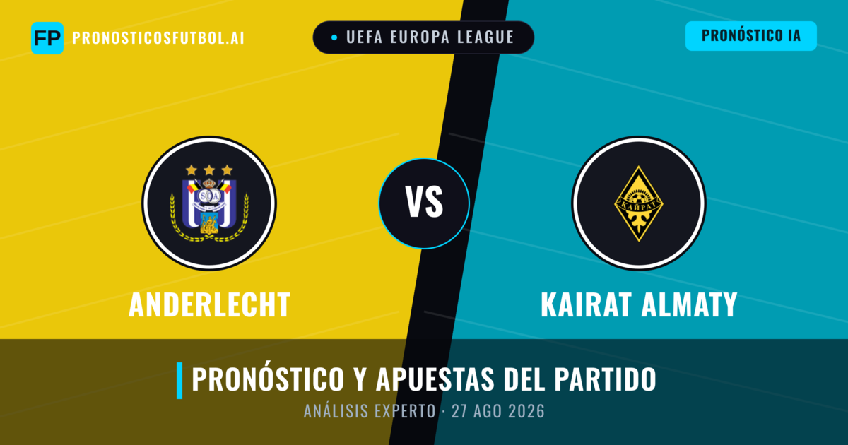 Anderlecht vs Kairat Almaty — pronóstico y previa del partido