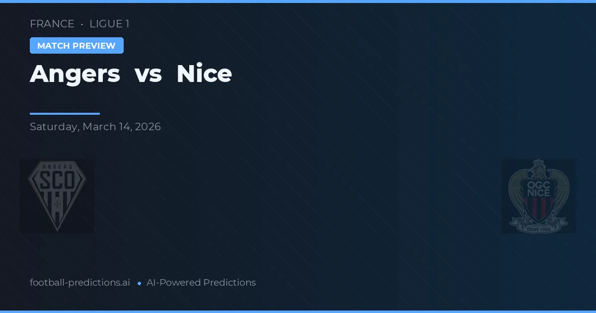 Angers vs Niza — pronóstico y previa del partido