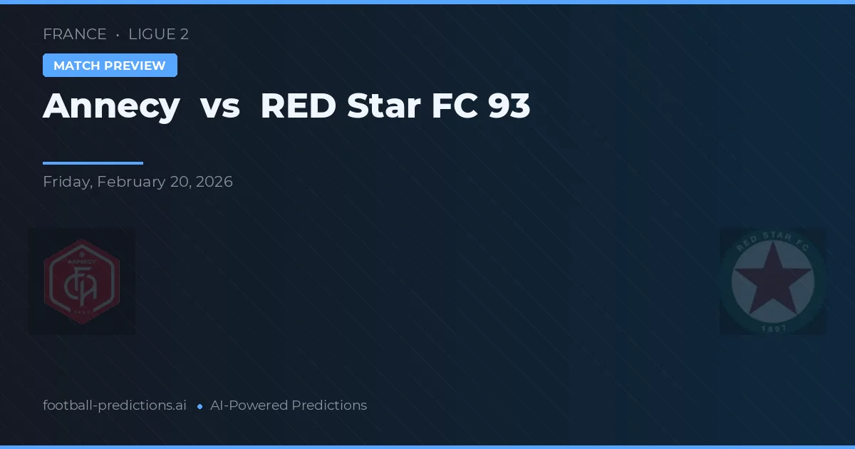 Annecy vs Red Star FC 93 — pronóstico y previa del partido