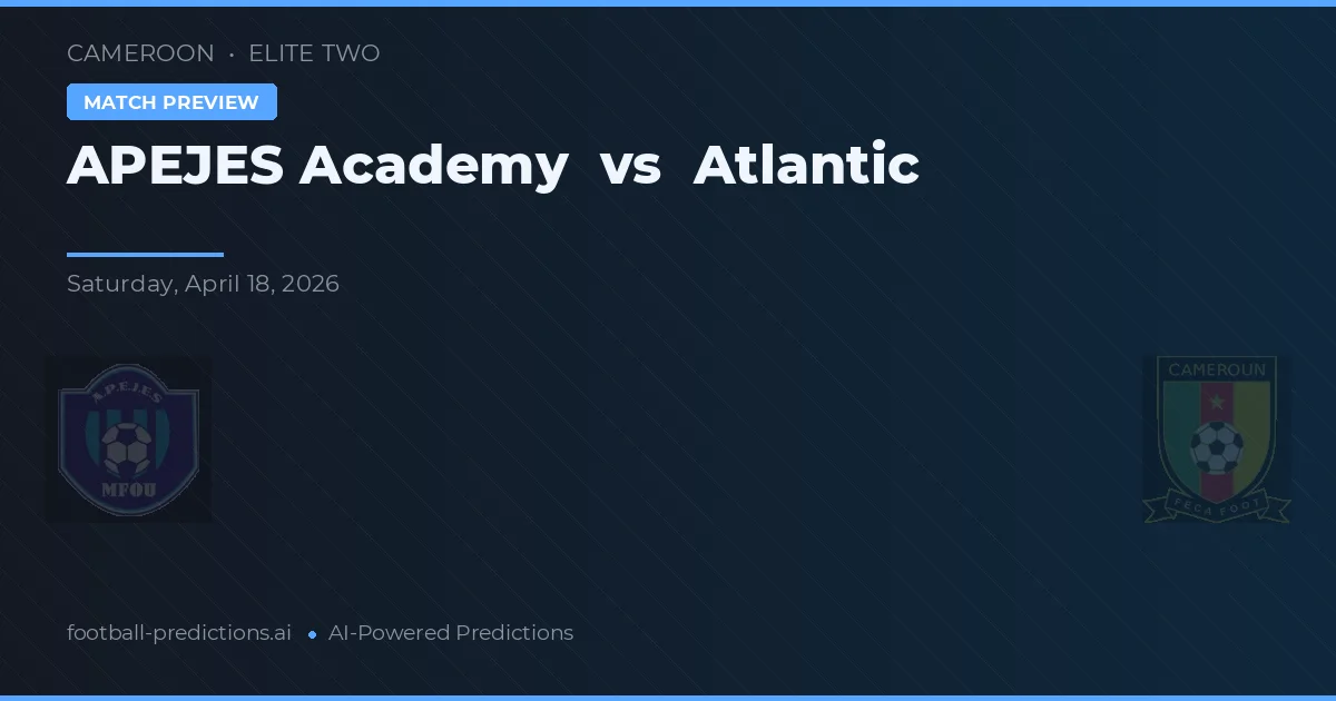 Académie d'APEJES vs Atlántico — pronóstico y previa del partido