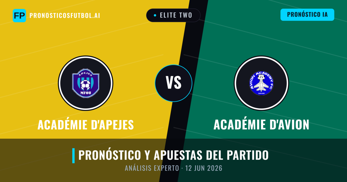 Académie d'APEJES vs Académie d'Avion — pronóstico y previa del partido