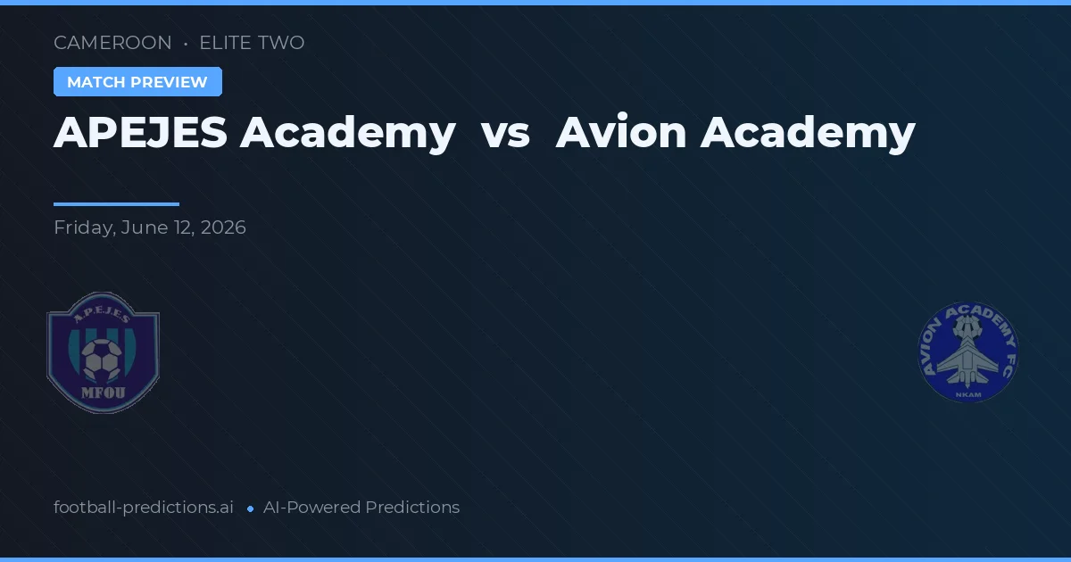 Académie d'APEJES vs Académie d'Avion — pronóstico y previa del partido