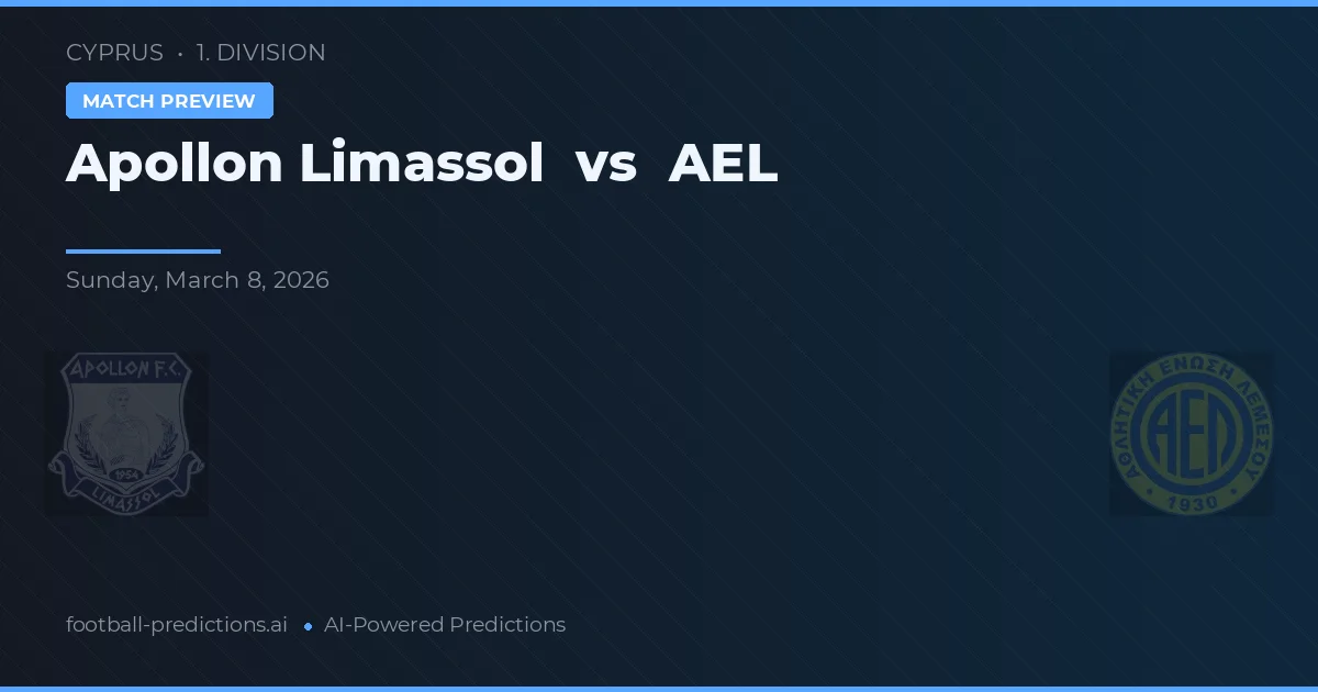 Apollon Limassol vs AEL Limassol — pronóstico y previa del partido