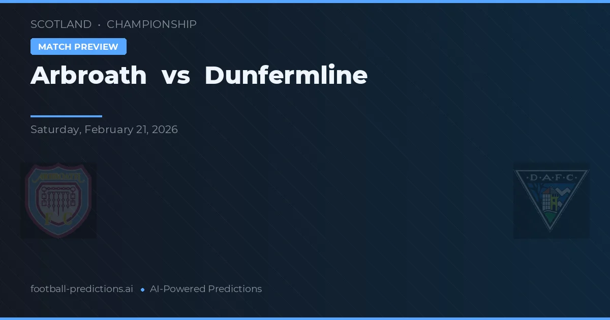 Arbroath vs Dunfermline Athletic — pronóstico y previa del partido