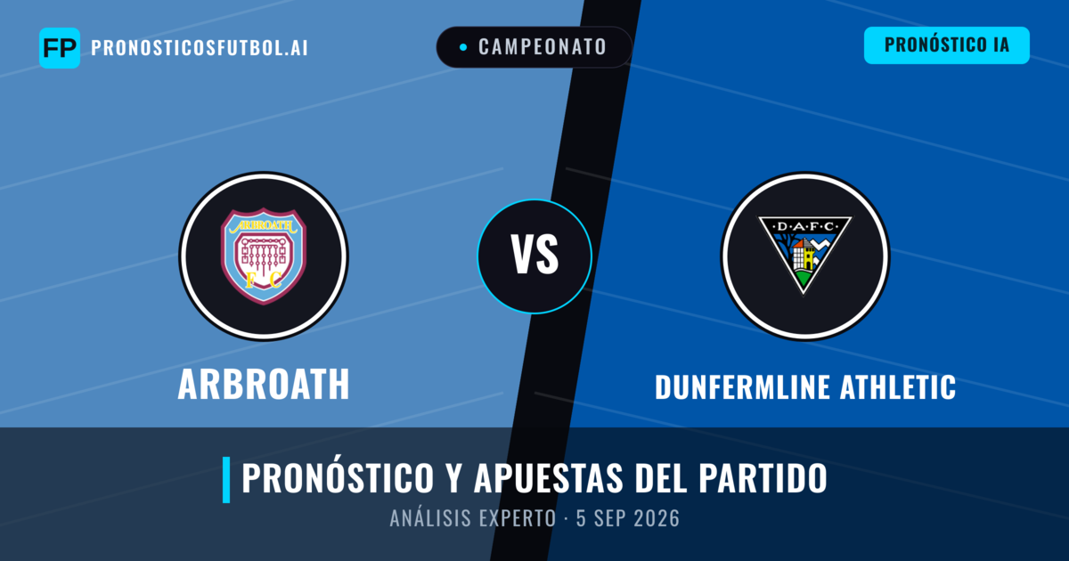 Arbroath vs Dunfermline Athletic — pronóstico y previa del partido