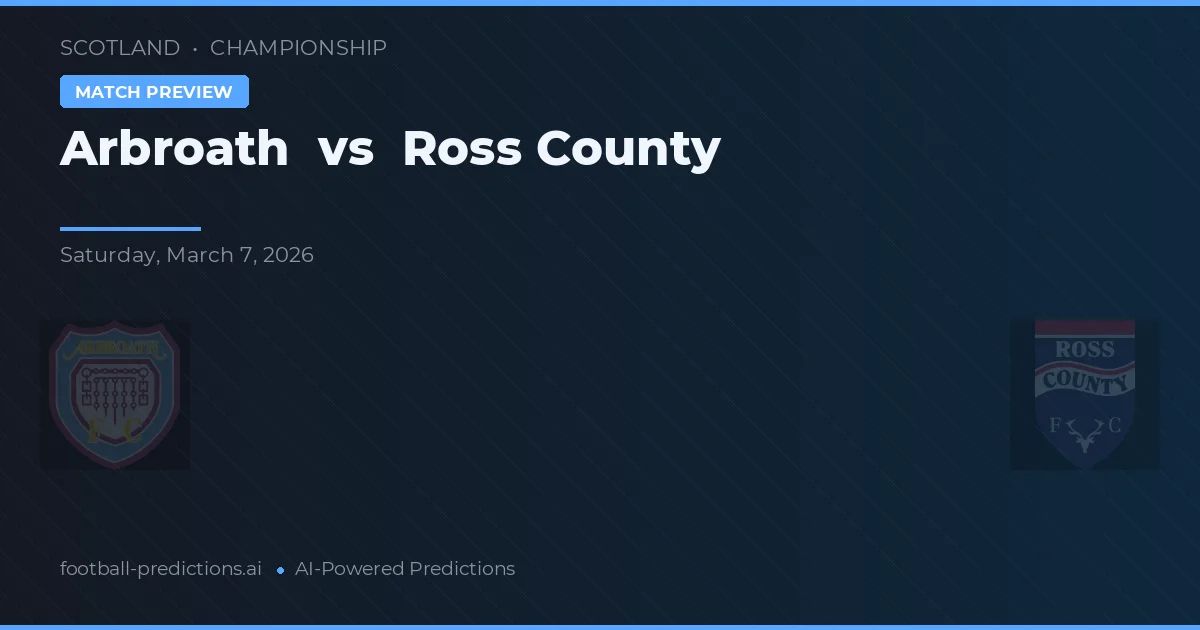 Arbroath vs Ross County — pronóstico y previa del partido