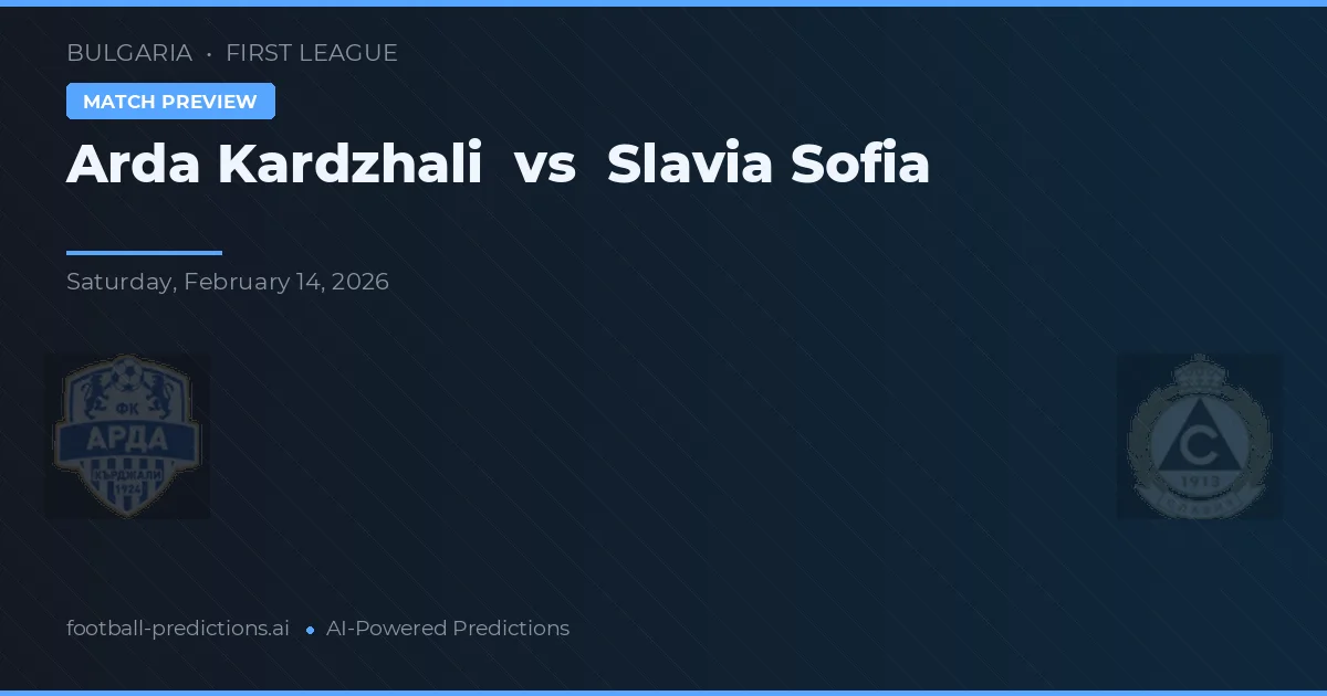 Arda Kardzhali vs Slavia Sofía — pronóstico y previa del partido