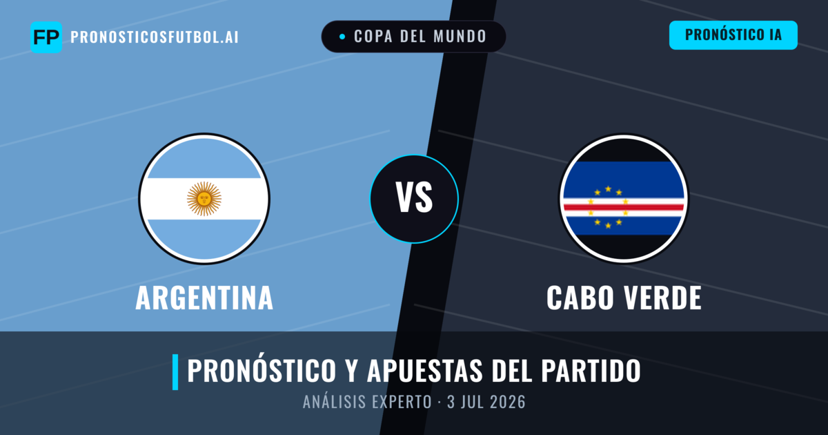Argentina vs Cabo Verde — pronóstico y previa del partido