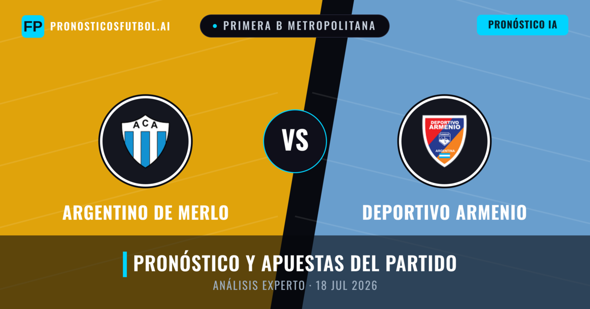 Argentino de Merlo vs Deportivo Armenio — pronóstico y previa del partido