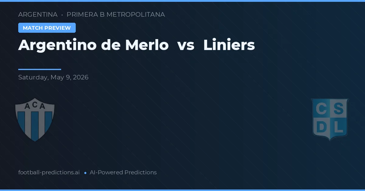 Argentino de Merlo vs Liniers — pronóstico y previa del partido