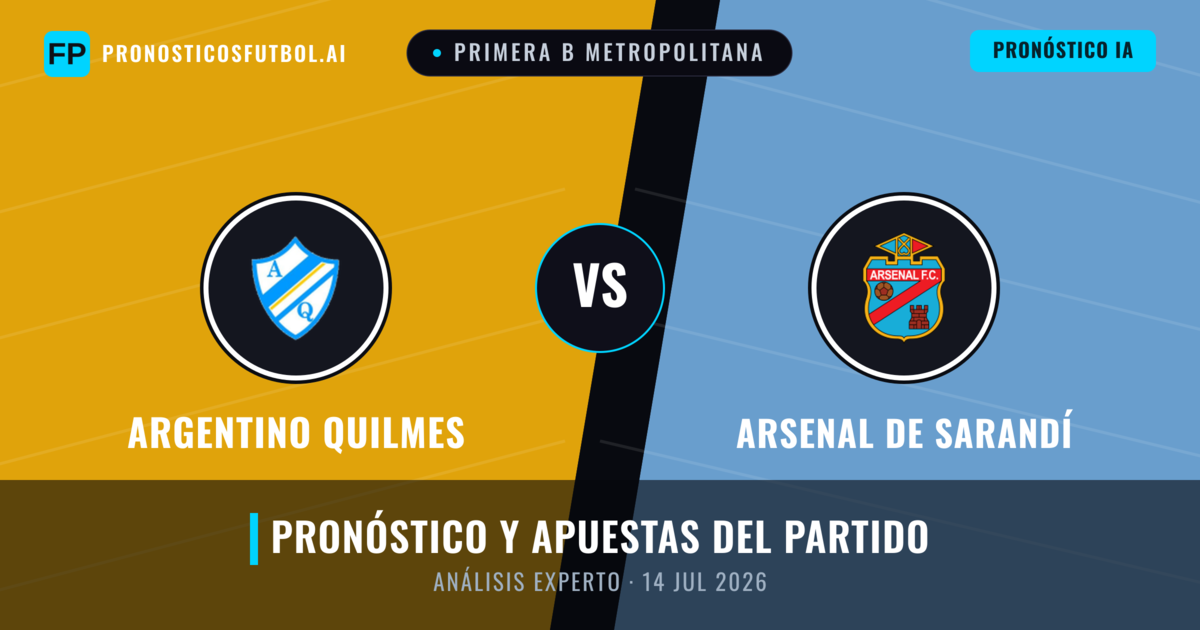 Argentino Quilmes vs Arsenal de Sarandí — pronóstico y previa del partido