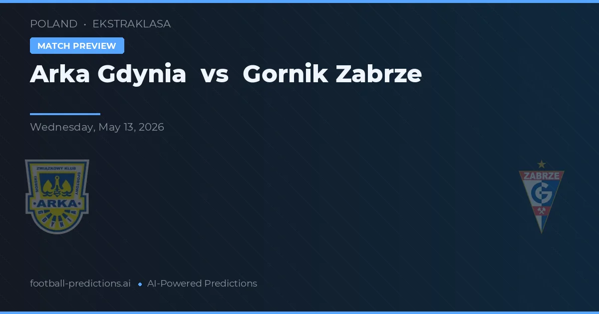 Arka Gdynia vs Górnik Zabrze — pronóstico y previa del partido