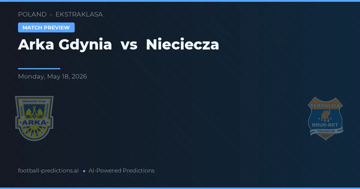 Arka Gdynia vs Nieciecza — pronóstico y previa del partido