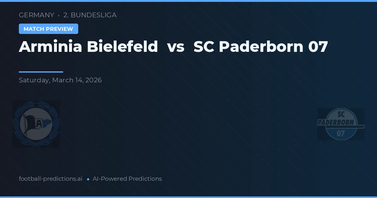 Arminia Bielefeld vs SC Paderborn 07 — pronóstico y previa del partido