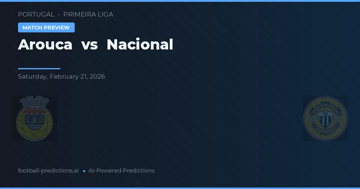 Arouca vs Nacional — pronóstico y previa del partido