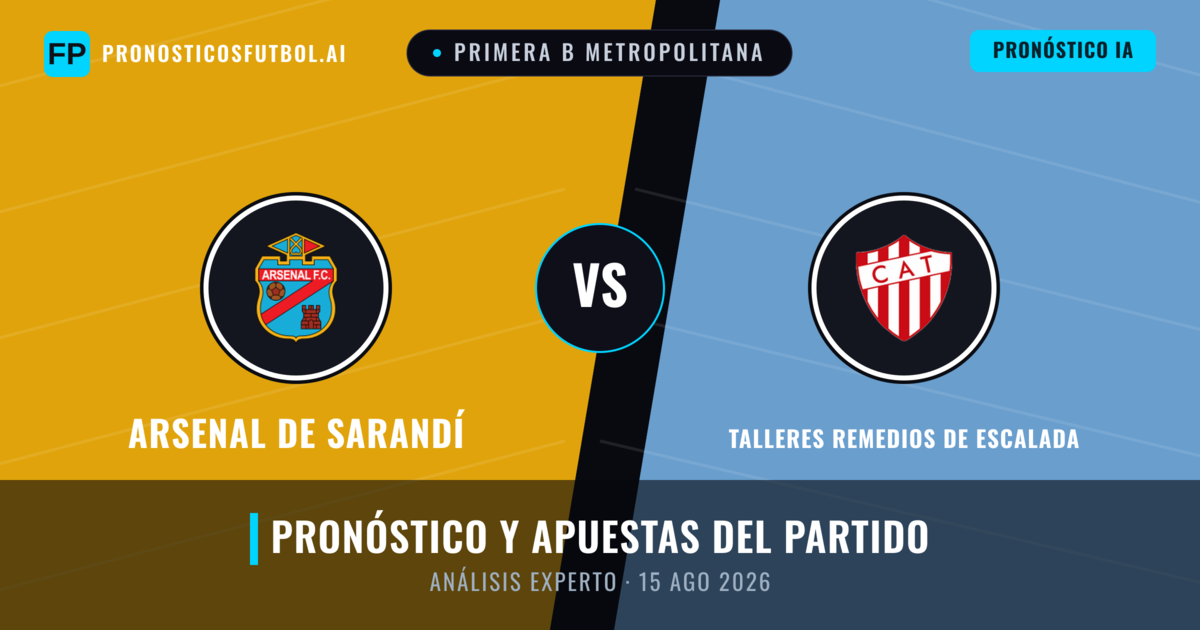 Arsenal de Sarandí vs Talleres Remedios de Escalada — pronóstico y previa del partido