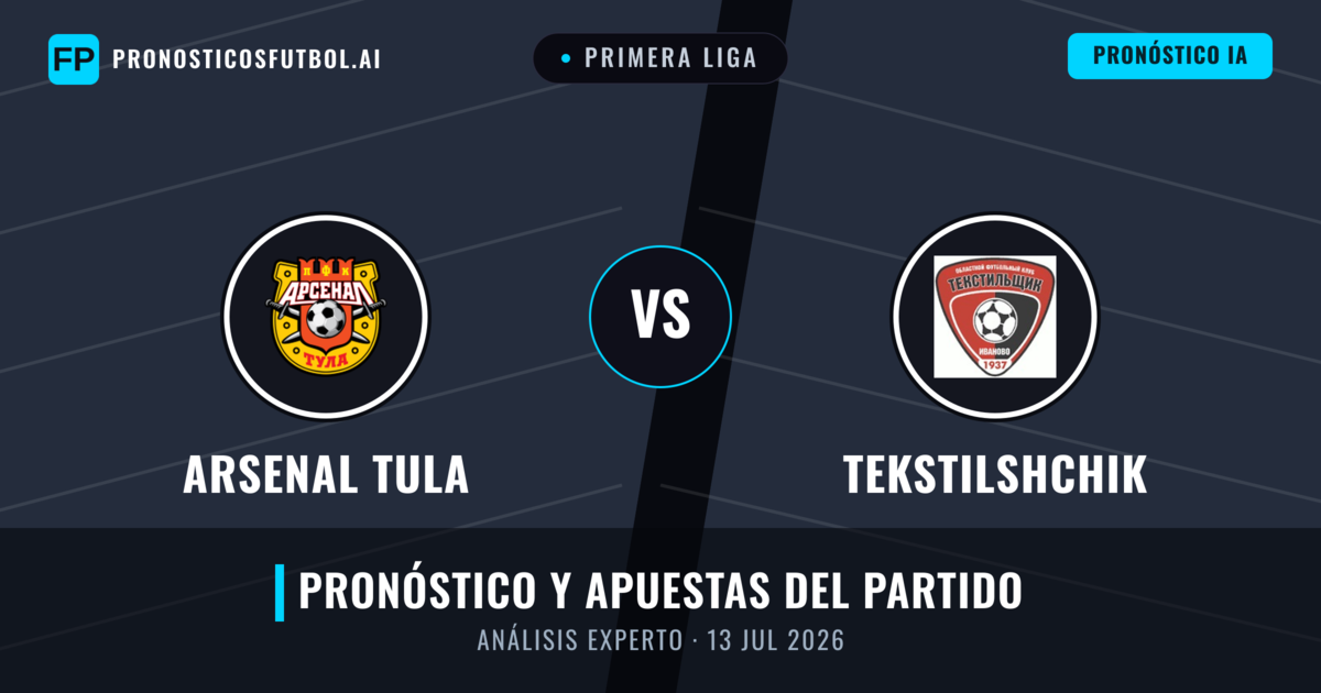 Arsenal Tula vs Tekstilshchik — pronóstico y previa del partido