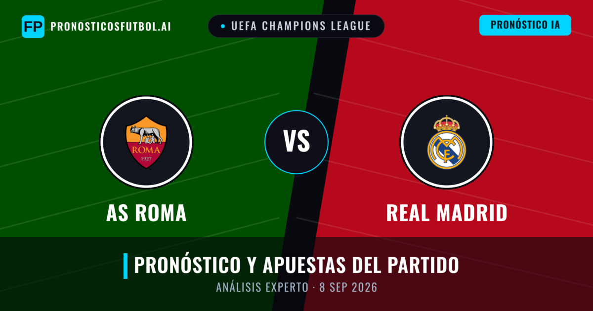 AS Roma vs Real Madrid — pronóstico y previa del partido