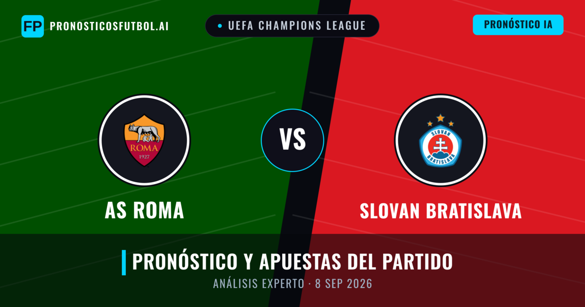AS Roma vs Slovan Bratislava — pronóstico y previa del partido