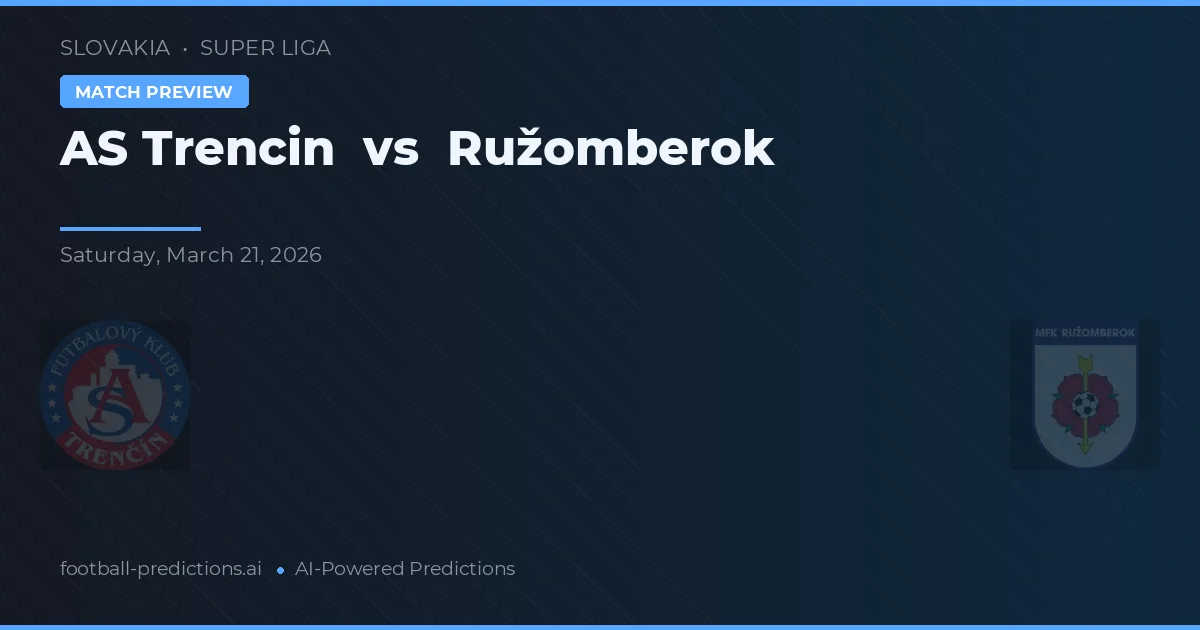 AS Trenčín vs Ružomberok — pronóstico y previa del partido
