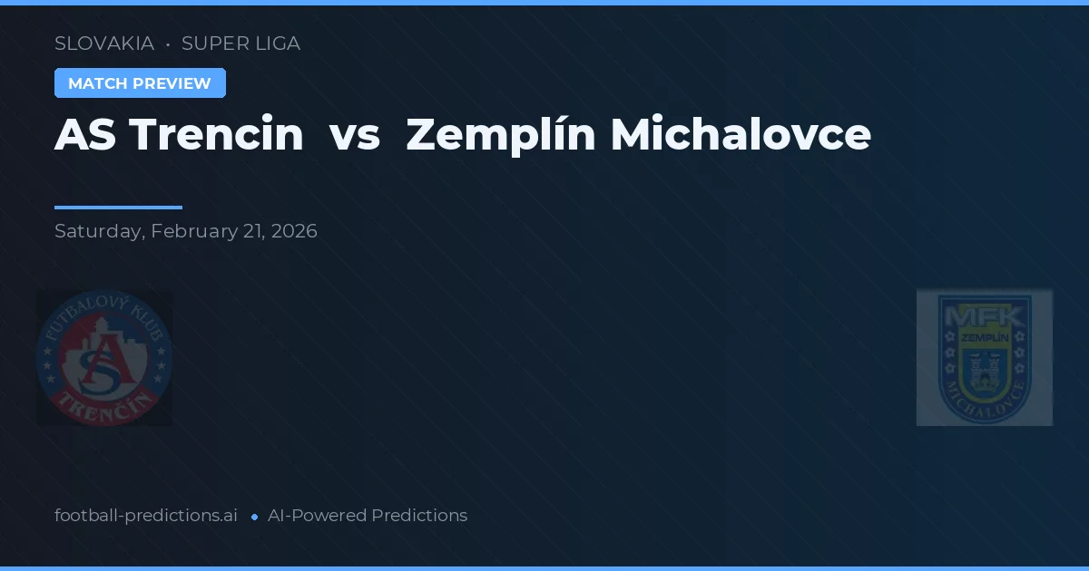 AS Trenčín vs Zemplín Michalovce — pronóstico y previa del partido