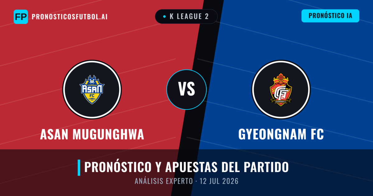 Asan Mugunghwa vs Gyeongnam FC — pronóstico y previa del partido