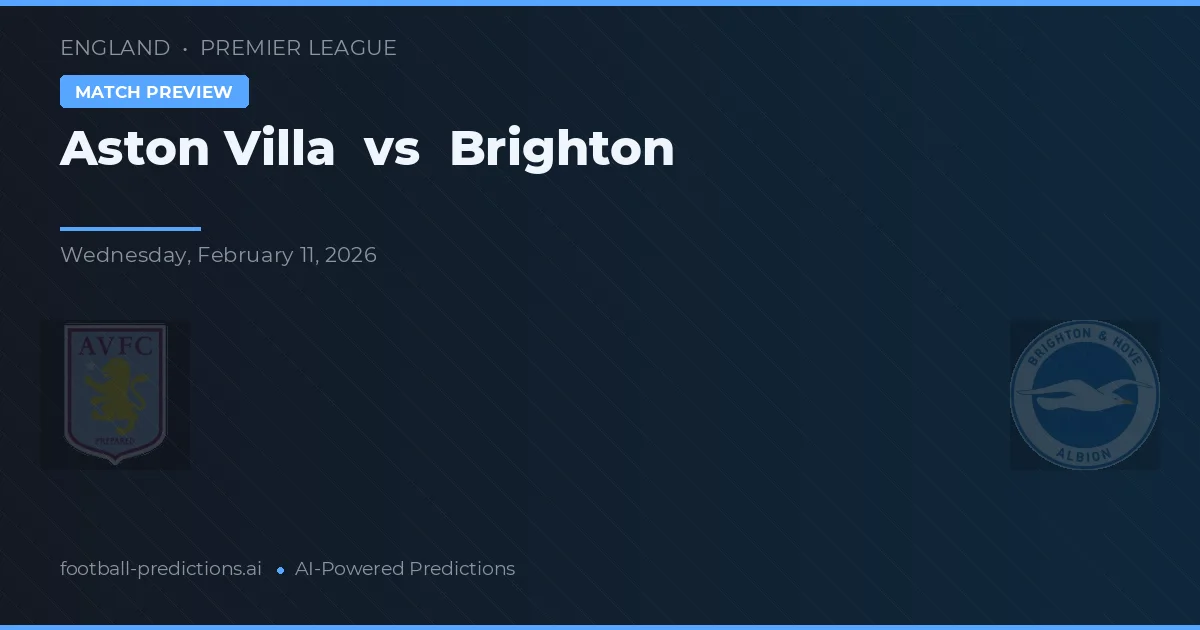 Aston Villa vs Brighton — pronóstico y previa del partido