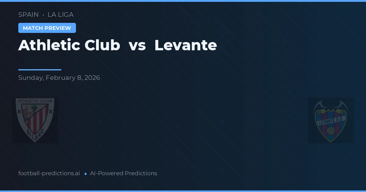 Athletic Club vs Levante — pronóstico y previa del partido
