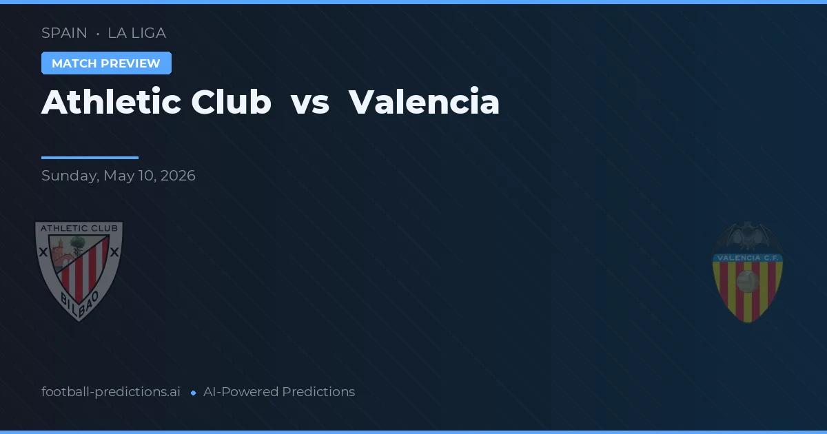 Athletic Club vs Valencia — pronóstico y previa del partido