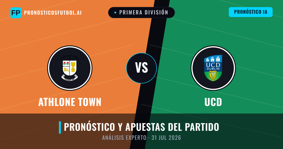 Athlone Town vs UCD — pronóstico y previa del partido