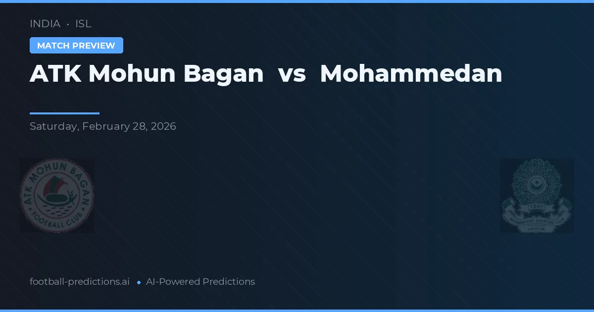 ATK Mohun Bagan vs Mohammedan — pronóstico y previa del partido