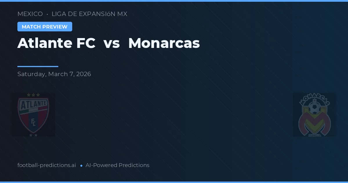 Atlante FC vs Monarcas — pronóstico y previa del partido