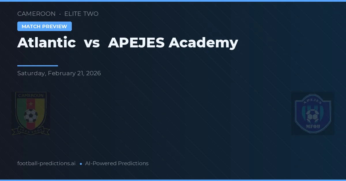 Atlántico vs Académie d'APEJES — pronóstico y previa del partido