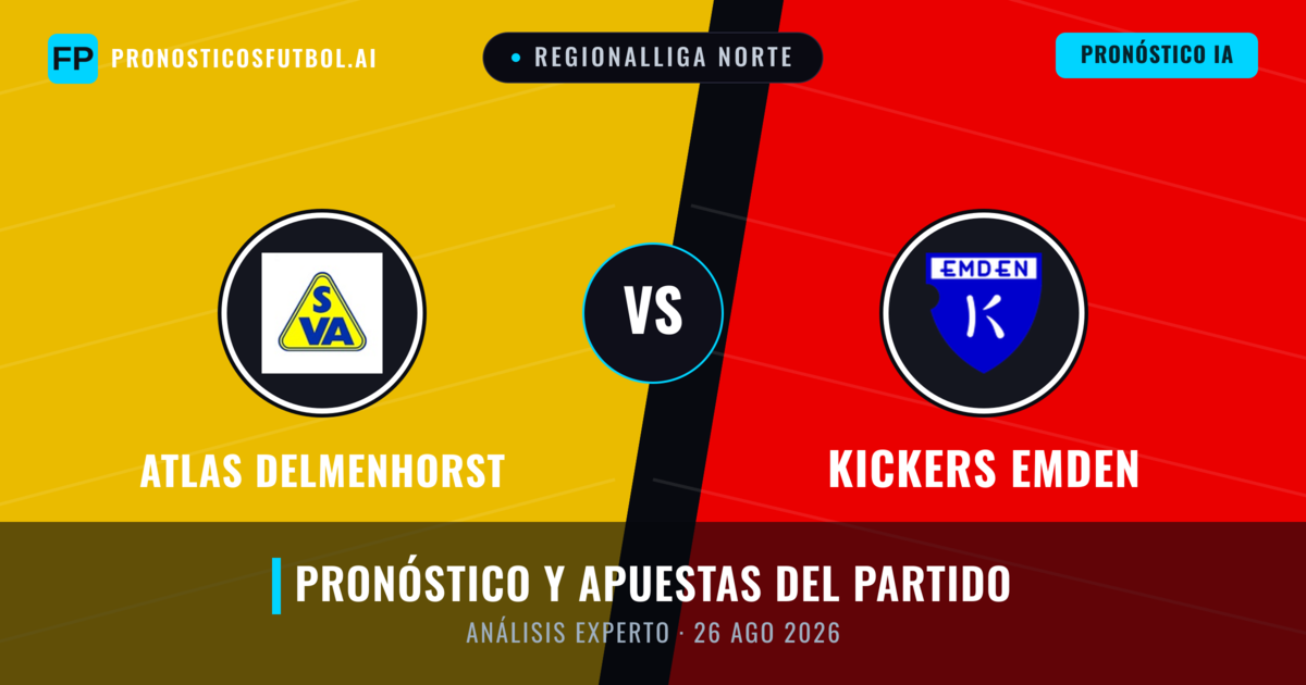 Atlas Delmenhorst vs Kickers Emden — pronóstico y previa del partido