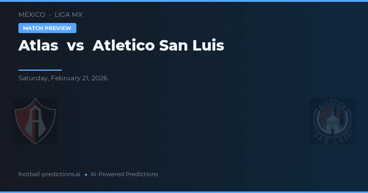 Atlas vs Atlético San Luis — pronóstico y previa del partido