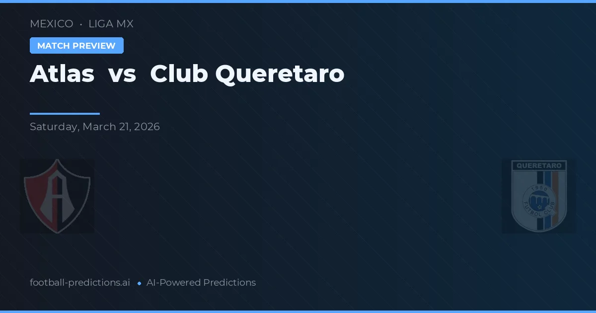 Atlas vs Club Querétaro — pronóstico y previa del partido