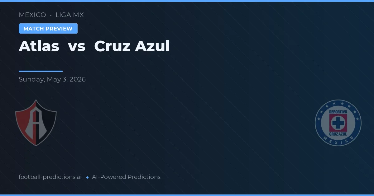 Atlas vs Cruz Azul — pronóstico y previa del partido