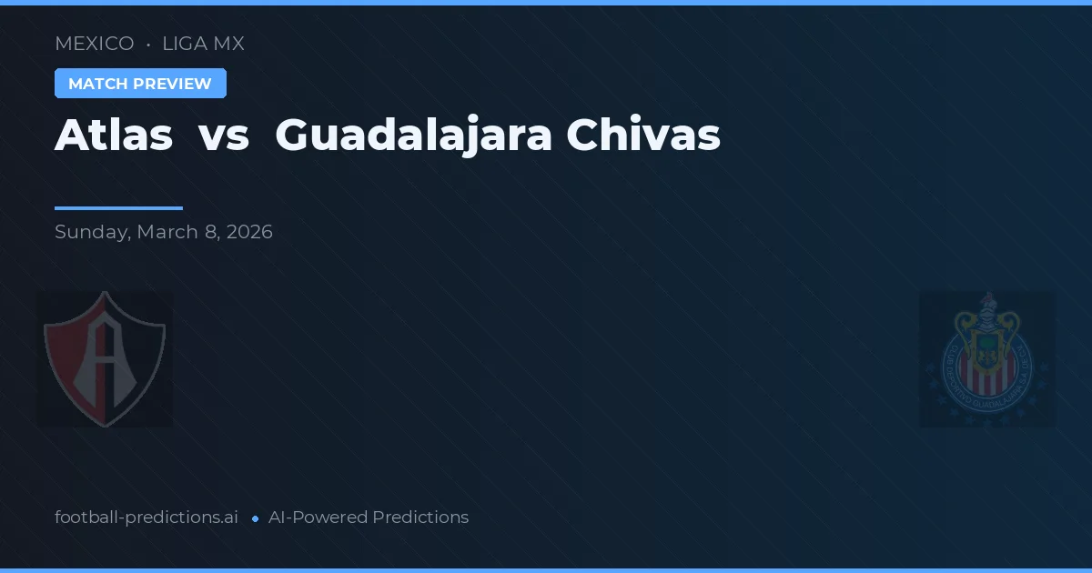 Atlas vs Guadalajara Chivas — pronóstico y previa del partido
