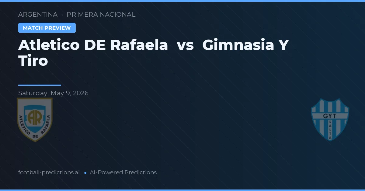 Atlético de Rafaela vs Gimnasia y Tiro — pronóstico y previa del partido