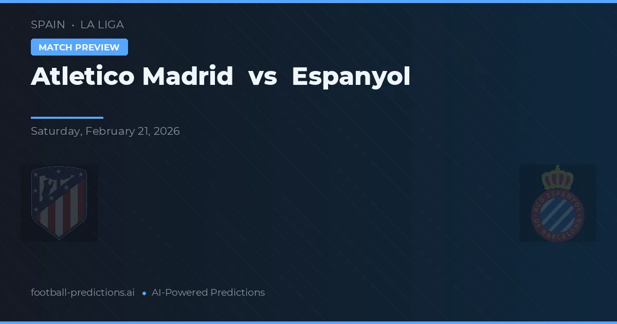 Atlético de Madrid vs Espanyol — pronóstico y previa del partido