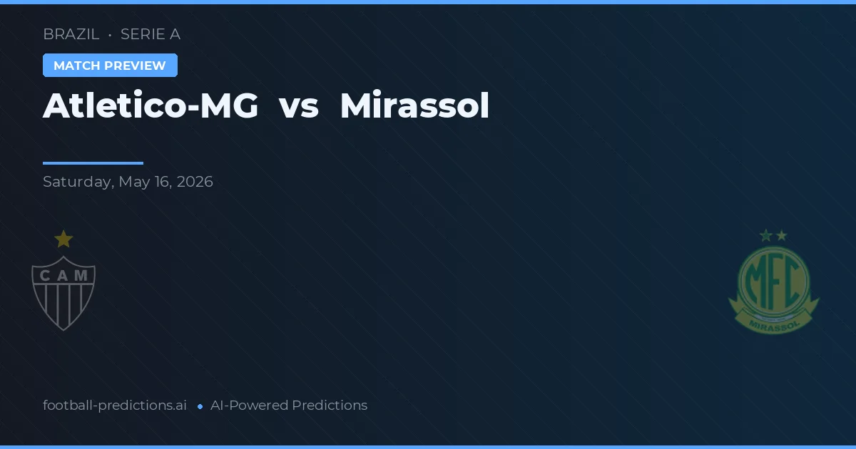 Atlético MG vs Mirassol — pronóstico y previa del partido