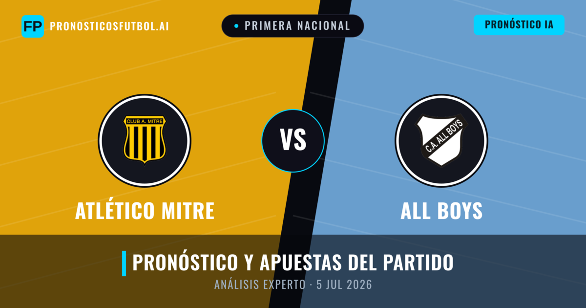 Atlético Mitre vs All Boys — pronóstico y previa del partido