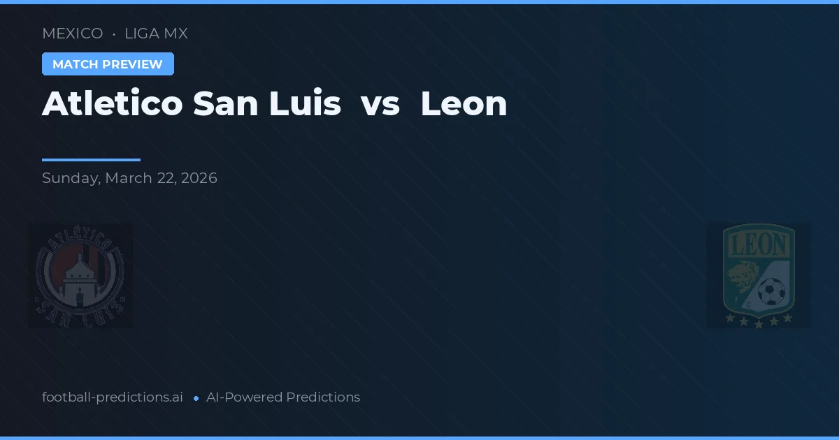 Atlético San Luis vs León — pronóstico y previa del partido