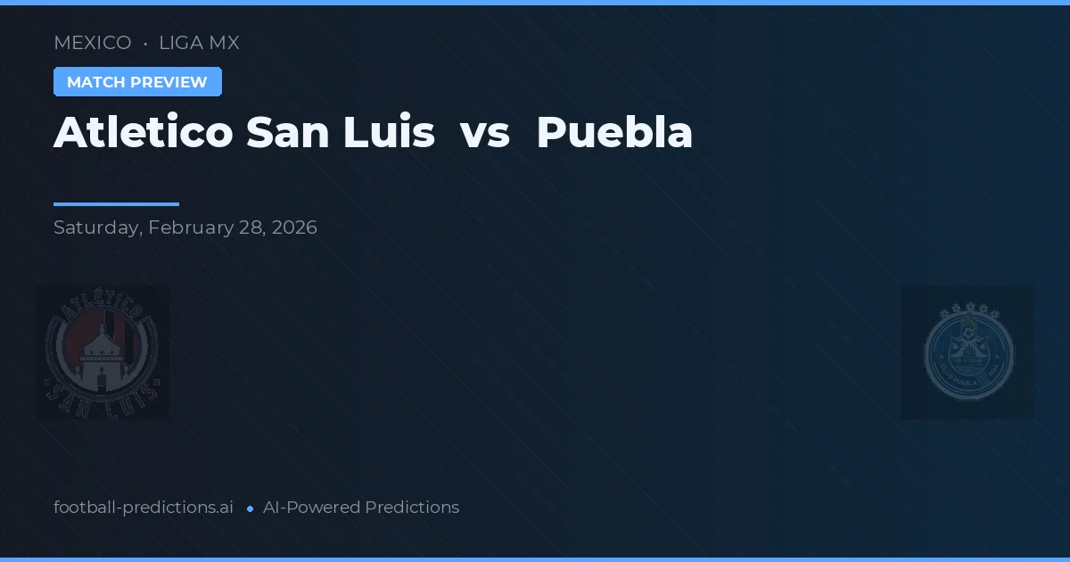 Atlético San Luis vs Puebla — pronóstico y previa del partido