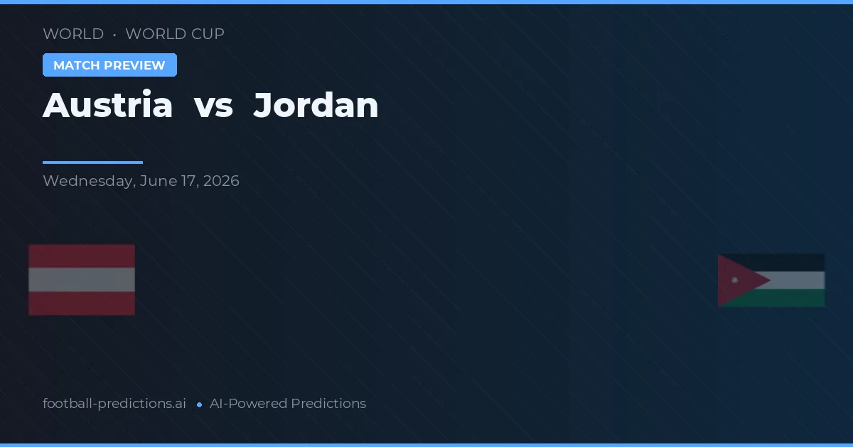 Austria vs Jordania — pronóstico y previa del partido