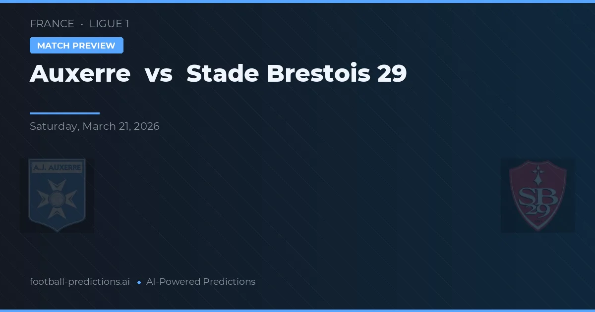 Auxerre vs Stade Brestois 29 — pronóstico y previa del partido