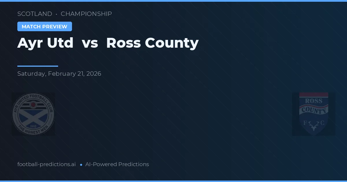 Ayr United vs Ross County — pronóstico y previa del partido