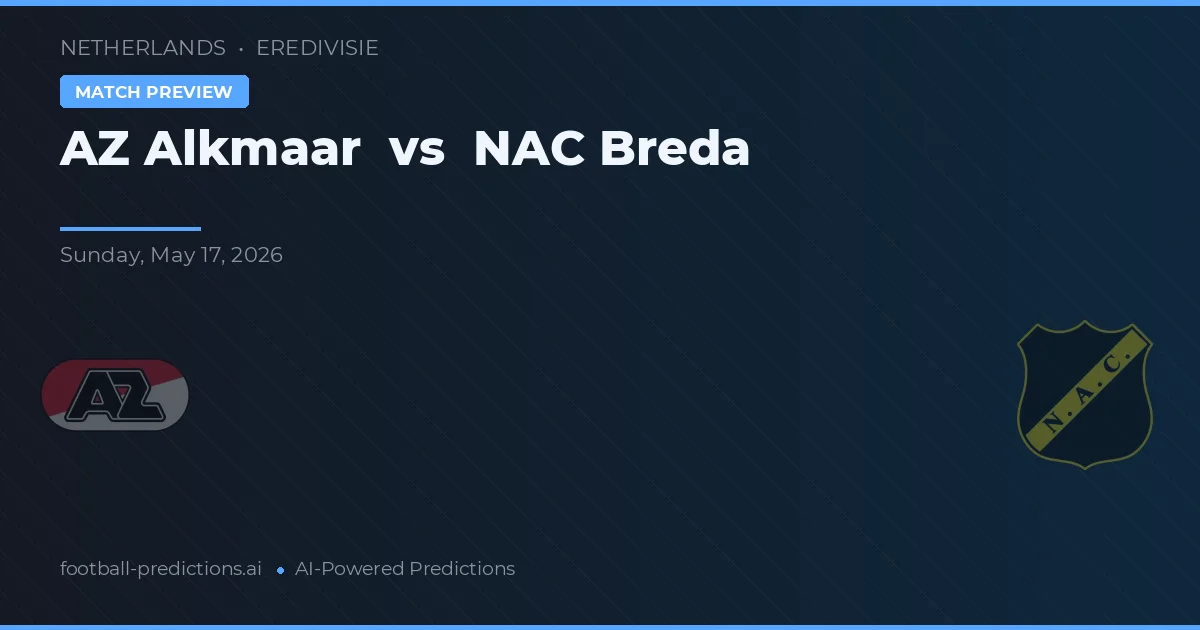 AZ Alkmaar vs NAC Breda — pronóstico y previa del partido