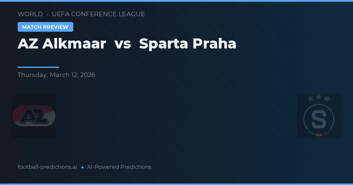 AZ Alkmaar vs Sparta Praga — pronóstico y previa del partido