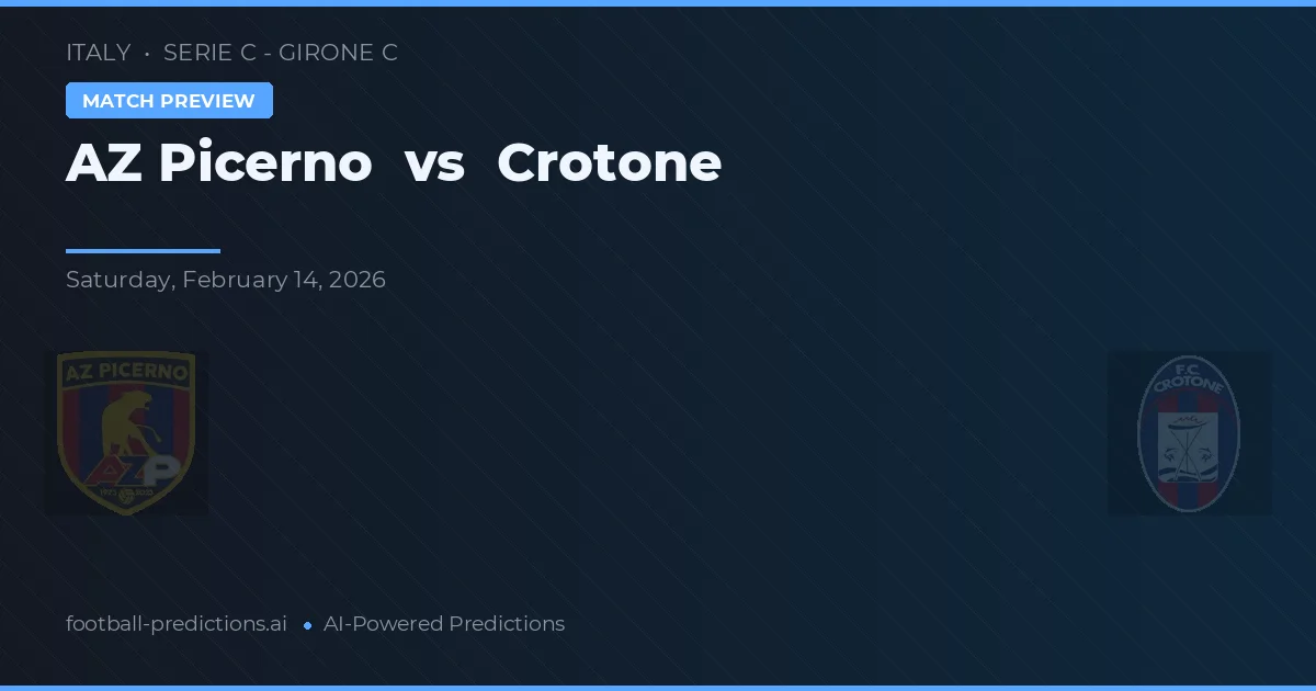 AZ Picerno vs Crotone — pronóstico y previa del partido